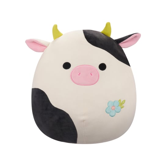 JAS SQM 19CM WIELKANOC B (Connor - Black and White Cow W/Flower Embroidery) JAS SQUISHMALLOWS