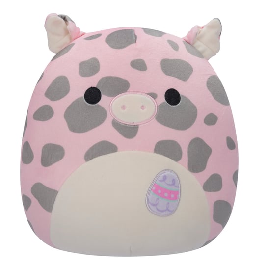 JAS SQM 30CM WIELKANOC F (Aquitaine - Pink Pig W/Grey Spots and Egg Embroidery) JAS SQUISHMALLOWS