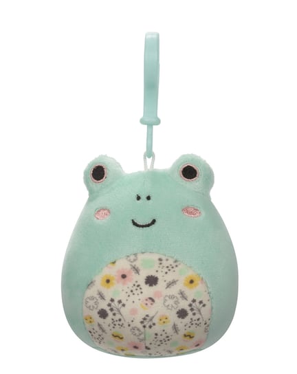 JAS SQM 9CM CLIP ON WIELKANOC (Fritz - Light Green Frog W/Floral Easter Print Belly) JAS SQUISHMALLOWS