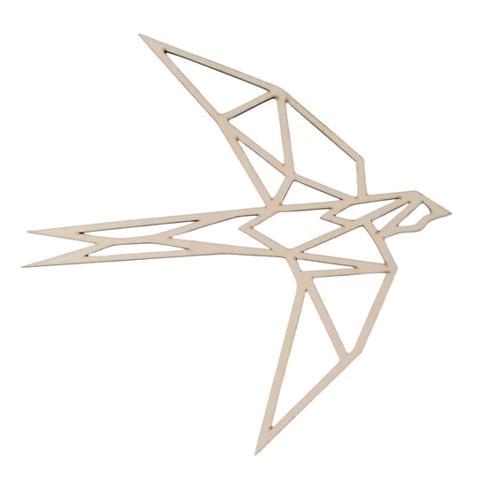 Jaskółka ażurowa ptak origami 34 x 35,5 Drewniana dekoracja ścienna Inna marka