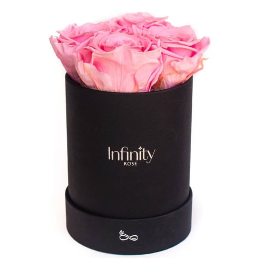 Jasnoróżowe Stabilizowane Wieczne Róże Średni Czarny Flowerbox Infinity Rose Na Prezent Infinity Rose