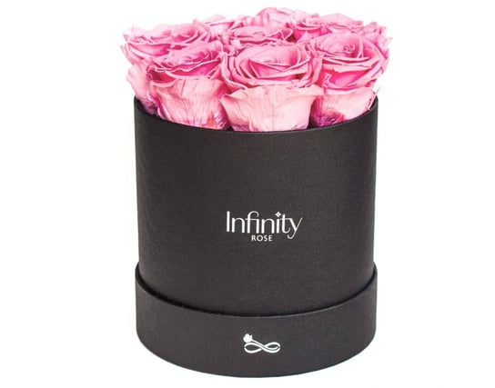 Jasnoróżowe Stabilizowane Wieczne Róże W Czarnym Dużym Flower Boxie Infinity Rose Infinity Rose