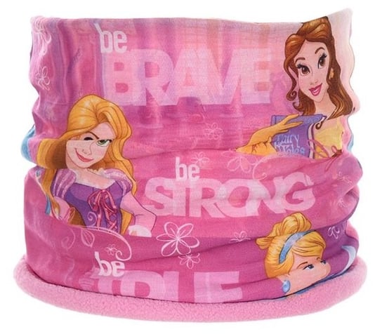 Jasnoróżowy komin dla dziewczynki z nadrukiem Disney Princess Princess