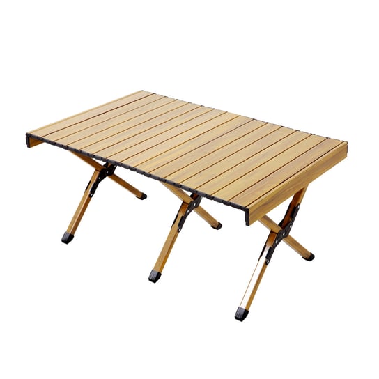 JAWINIO Stół kempingowy Stół ogrodowy Składany Aluminiowy Drewniany Wygląd JAWINIO