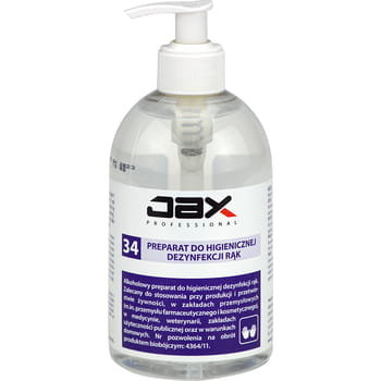 Jax Professional Preparat Do Dezynfekcji Rąk,34’’, 500 ml Jax