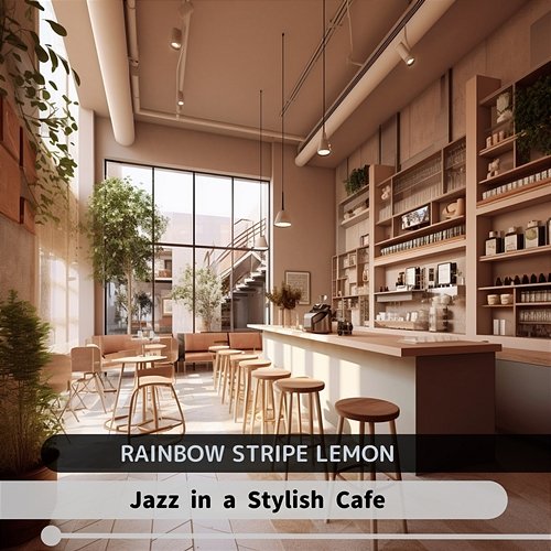 Jazz in a Stylish Cafe Rainbow Stripe Lemon
