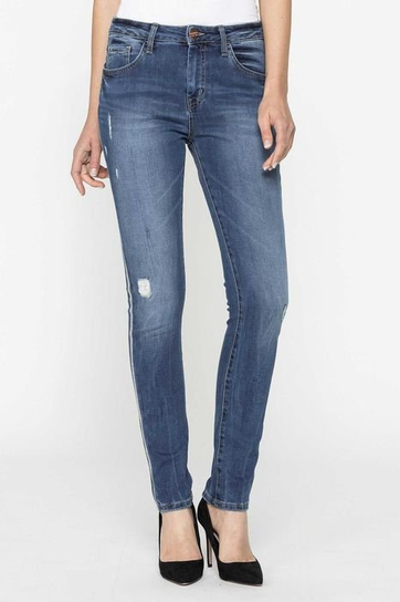 Jeansy mod.762 STRETCH  - niebieski Inna marka