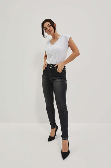 Jeansy skinny-XS Moodo