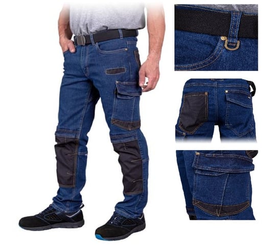 Jeansy Spodnie Robocze Elastyczne Do Pasa Jeans303-T Gb Reis 50 REIS