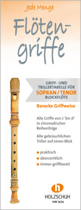 Jede Menge Flötengriffe Musikverlag Holzschuh, Holzschuh A.