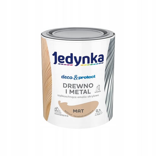 JEDYNKA D&P DREWNO I METAL 0,7L BEŻOWY MAT JEDYNKA