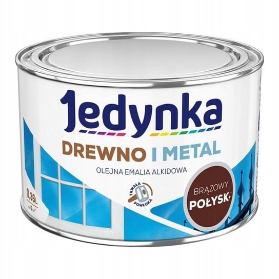 JEDYNKA DO DREWNA I METALU 0,36L BRĄZOWY POŁYSK JEDYNKA