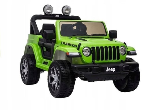 Jeep Rubicon Licencja 4 Silniki 12V Ekoskóra Piankowe Koła Zielony Bemi