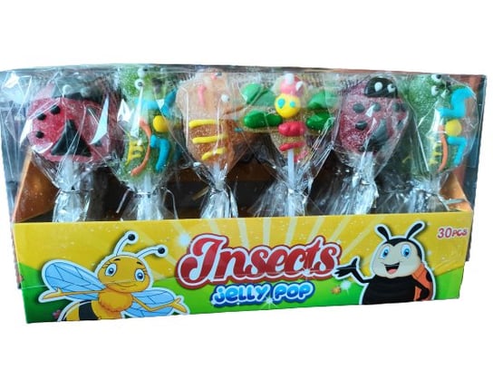 Jelly Pop, lizaki żelkowe Owady, 30 sztuk Jelly Belly