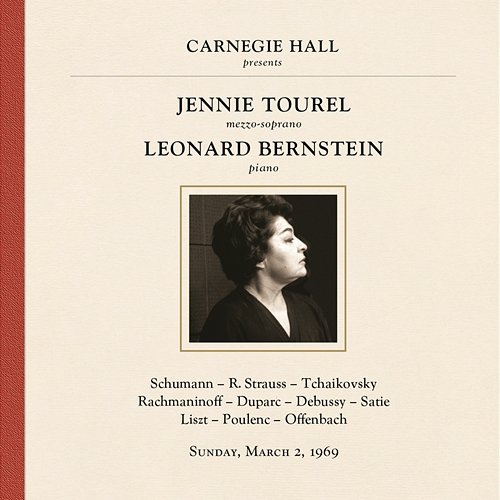 Jennie Tourel and Leonard Bernstein at Carnegie Hall, New York City, March 2, 1969 Jennie Tourel