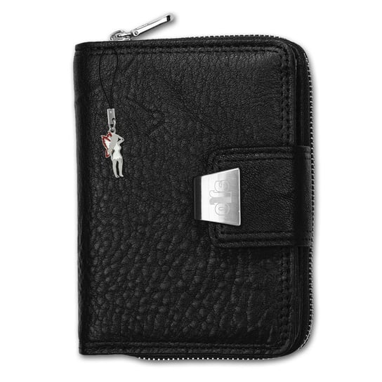 Jennifer Jones skórzany portfel damski czarny ochrona RFID OPJ708S Jennifer Jones
