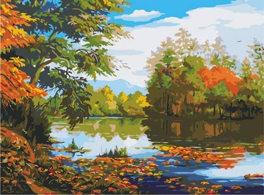Jesień na Mazurach - Malowanie po numerach 30x40 cm ArtOnly