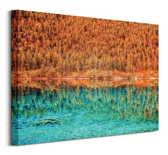 Jesienne drzewa nad jeziorem - obraz na płótnie Nice Wall