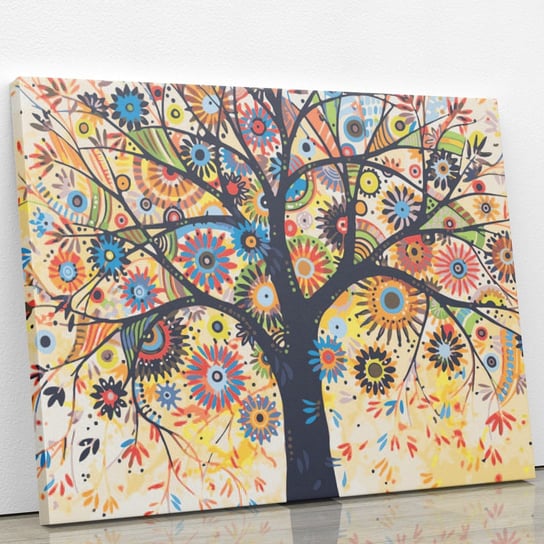 Jesienne drzewo w kalejdoskopie - Malowanie po numerach 50x40 cm ArtOnly