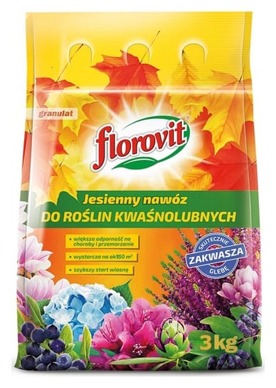 Jesienny nawóz do roślin kwaśnolubnych FLOROVIT, 3 kg Inco