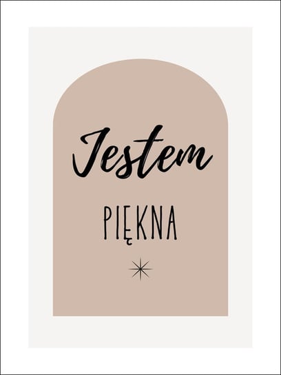 Jestem piękna, brąz - plakat 59,4x84,1 cm / AAALOE Inna marka