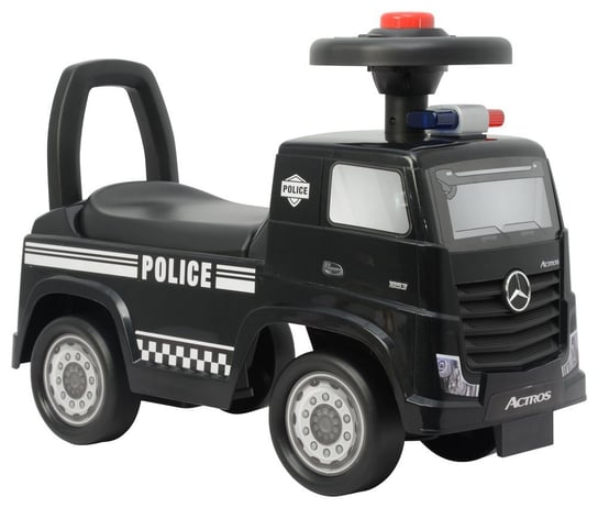 Jeździk Mercedes Actros Policja 3316A Czarny Lean Toys