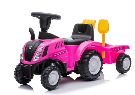 Jeździk Traktor Z Przyczepą New Holland Różowy Sun Baby