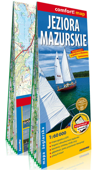 Jeziora Mazurskie. 2-częściowa mapa żeglarska 1:60 000 Opracowanie zbiorowe