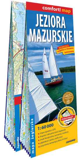 Jeziora Mazurskie 2-częściowa mapa żeglarska 1:60 000 Opracowanie zbiorowe
