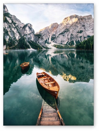 Jezioro plakat Włochy BOHO B1 100x70cm #3A KMB PRESS