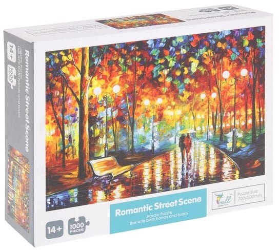Jigsaw, puzzle, romantyczny park drzewa gra świateł, 1000 el. Jigsaw