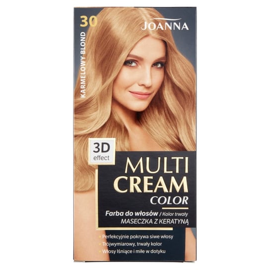 Joanna, Multi Cream Color, farba do włosów nr 30 Karmelowy Blond Joanna