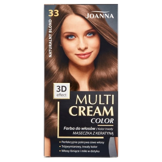 Joanna, Multi Cream Color, farba do włosów nr 33 Naturalny Blond Joanna