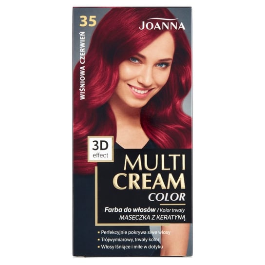 Joanna, Multi Cream Color, farba do włosów nr 35 Wiśniowa Czerwień Joanna