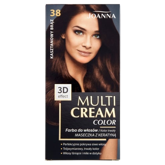 Joanna, Multi Cream Color, farba do włosów nr 38 Kasztanowy Brąz Joanna