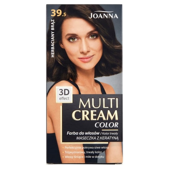Joanna, Multi Cream Color, farba do włosów nr 39.5 Herbaciany Brąz Joanna