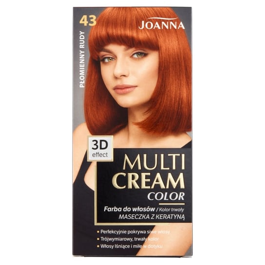 Joanna, Multi Cream Color, farba do włosów nr 43 Płomienny Rudy Joanna