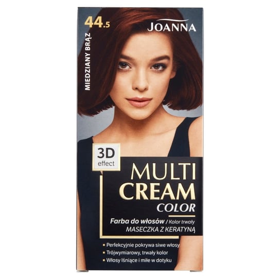 Joanna, Multi Cream Color, farba do włosów nr 44.5 Miedziany Brąz Joanna