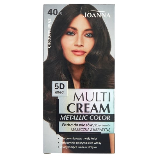 Joanna, Multi Cream Metallic Color, farba do włosów 40.5 Chłodny Brąz Joanna