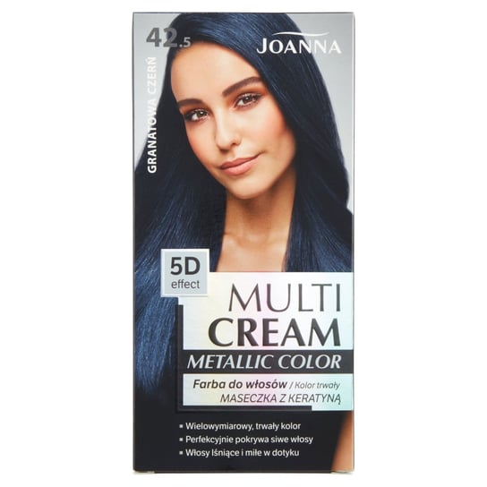 Joanna, Multi Cream Metallic Color, farba do włosów 42.5 Granatowa Czerń Joanna