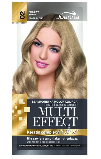 Joanna, Multi Effect, szamponetka koloryzująca 02 Perłowy Blond, 35 g Joanna