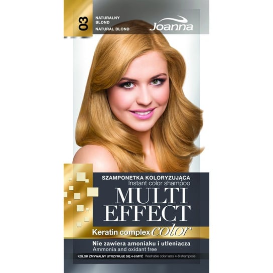 Joanna, Multi Effect, szamponetka koloryzująca 03 Naturalny Blond, 35 g Joanna