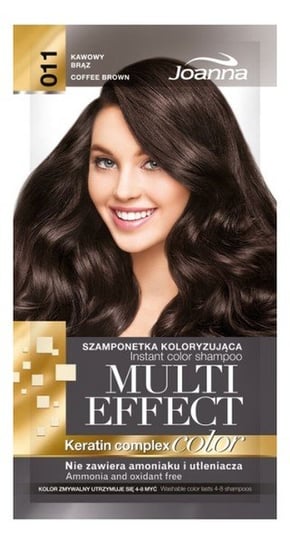 Joanna, Multi Effect, szamponetka koloryzująca 11 Kawowy Brąz, 35 g Joanna