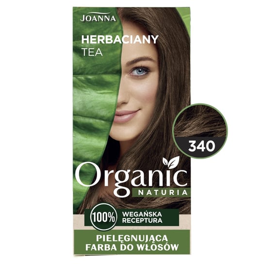 Joanna, Naturia Organic pielęgnująca farba do włosów 340 Herbaciany Joanna