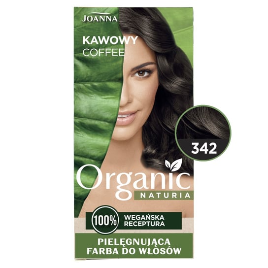 Joanna, Naturia Organic pielęgnująca farba do włosów 342 Kawowy Joanna