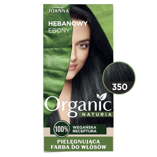 Joanna, Naturia Organic pielęgnująca farba do włosów 350 Hebanowy Joanna