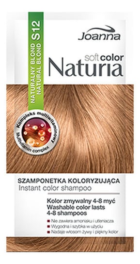 Joanna, Naturia Soft Color, szamponetka koloryzująca S12 Naturalny Blond, 35 g Joanna