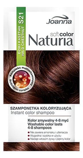 Joanna, Naturia Soft Color, szamponetka koloryzująca S21 Dziki Kasztan, 35 g Joanna
