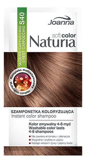 Joanna, Naturia Soft Color, szamponetka koloryzująca S40 Słodkie Cappucino, 35 g Joanna