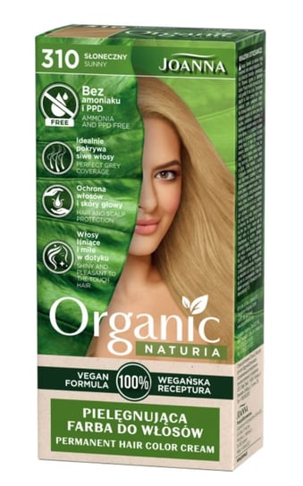 Joanna, Organic Naturia, Farba do włosów Vegan 310 Słoneczny Joanna